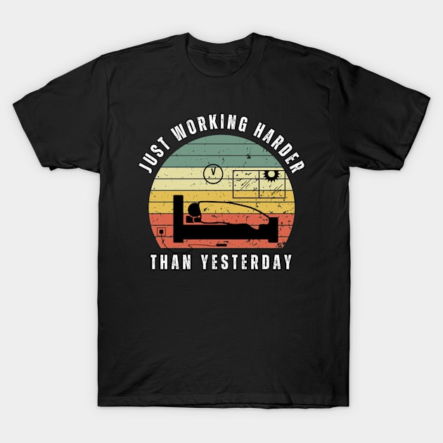 Lazy working from home - sleeping T-Shirt by ProLakeDesigns